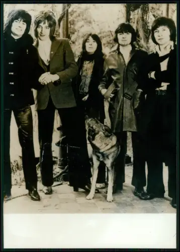 London The Faces original Pressefoto 1973 Rod Stewart Rockband Kinney 17x13cm