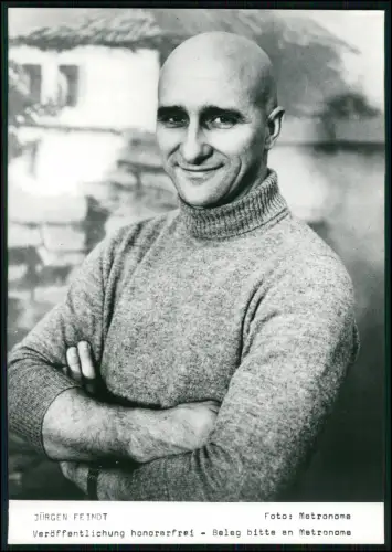 Jürgen Feindt - original Pressefoto 1970er - Metronome Archiv Musiker - 17x13cm