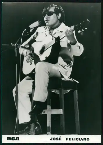 New York José Feliciano original RCA Pressefoto 1970er Gitarrist Musiker 17x13cm