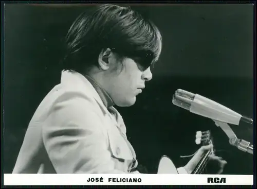José Feliciano - original RCA Pressefoto 1970er - Liveaufnahme Gitarrist 17x13cm