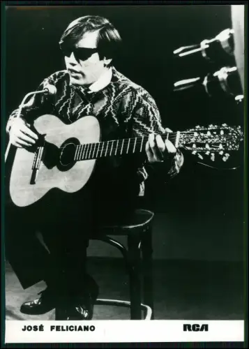 New York José Feliciano original RCA Pressefoto 1960er Gitarrist Musiker 18x13cm