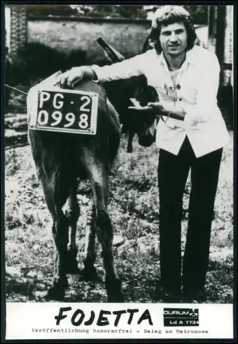 Italien Fojetta original Durium Pressefoto 1970er Jahre Sänger Promotion 17x13cm