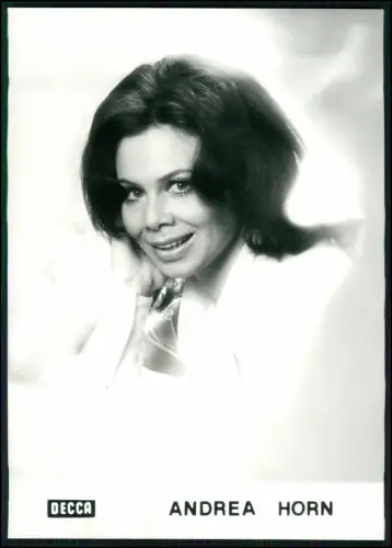 Andrea Horn - DECCA Original Pressefoto 1970er - Sängerin Schlager 18x13cm