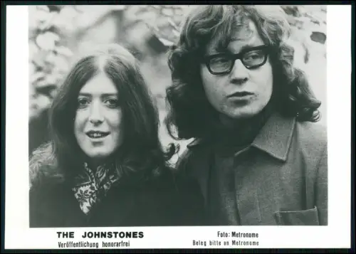 The Johnstones - Metronome Original Pressefoto 1970er - Folk Duo Musik 17x13cm