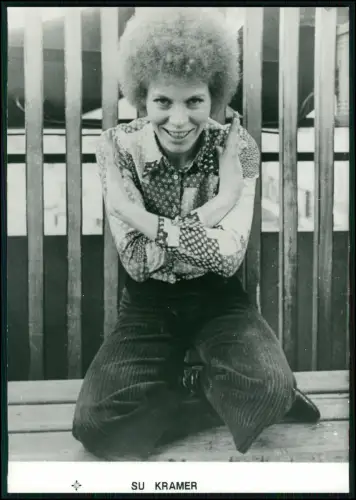 Su Kramer Telefunken Original Pressefoto 1970er Pop Soul Sängerin Retro 17x13cm