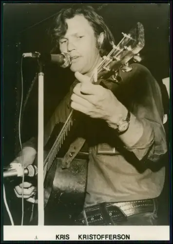 Kris Kristofferson - Original Konzertfoto 1970er Country Folk Nashville 17x13cm