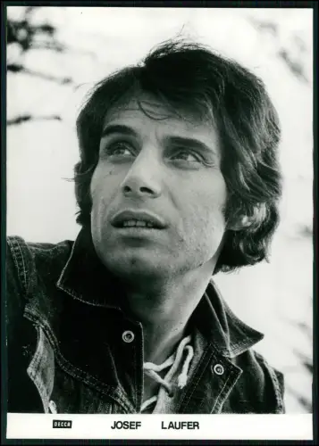 Josef Laufer - Decca Original Pressefoto 1970er Sänger Schauspieler Pop 18x13cm