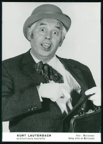 Kurt Lauterbach Metronome Original Pressefoto 1971 Komiker Unterhaltung 18x13cm