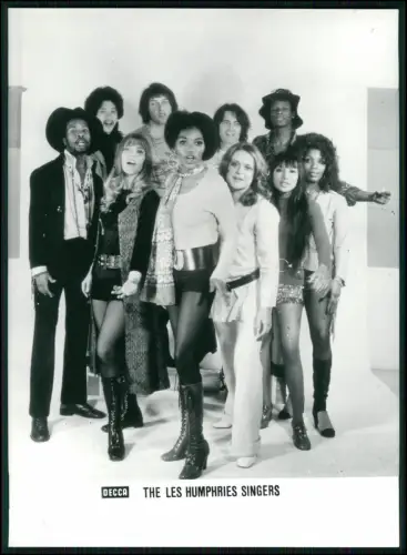 The Les Humphries Singers  - Decca 1971 Pressefoto - Kultband Pop Gospel 18x13cm