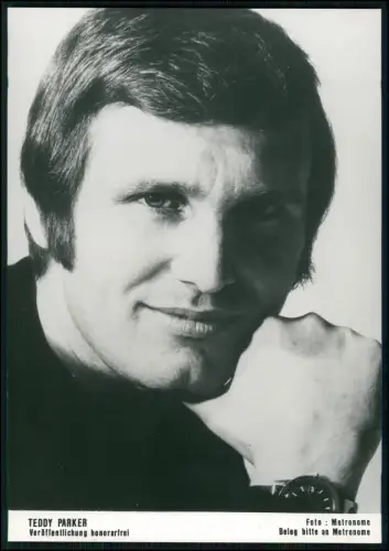 Teddy Parker Original Metronome Pressefoto 1971 deutscher Schlagersänger 18x13cm