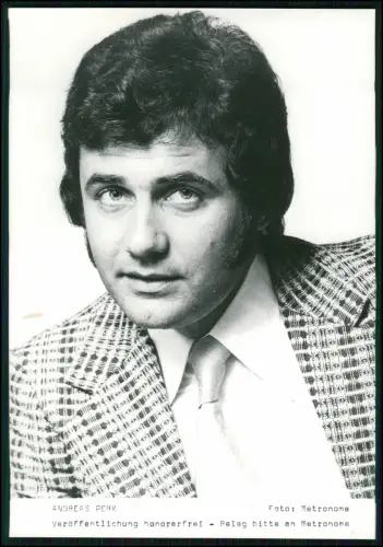 Andreas Perk – Original Portrait Pressefoto 1971 Musik Szene Deutschland 18x13cm
