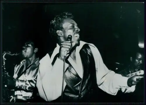 Wilson Pickett – Original Kinney Pressefoto - Soul Konzert 1970er Live - 18x13cm