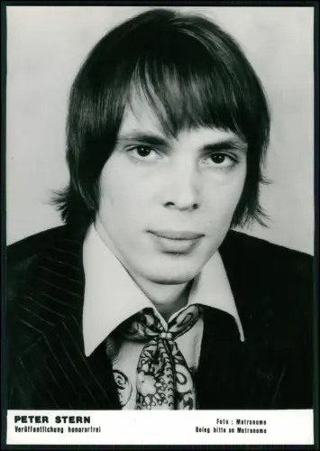Peter Stern – Original Pressefoto 1970er Musiker Deutschland Portrait - 18x13cm