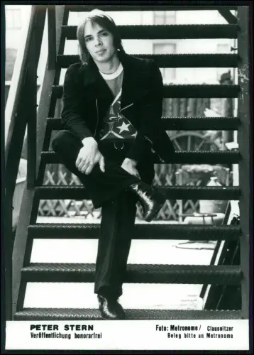 Peter Stern – Original Pressefoto 1970er - Musiker Clausnitzer Hamburg - 18x13cm