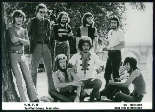 T.N.T.H – Original Metronome Pressefoto 1970er - Rockband Deutschland - 18x13cm