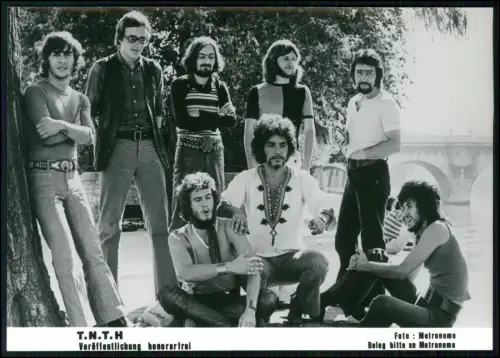 T.N.T.H. – Original Metronome Pressefoto 1971 deutsche Rockband Vintage 18x13cm