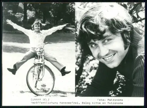 Gunnar Welz – Original Pressefoto 1970er - deutscher Schlager Sänger - 18x13cm