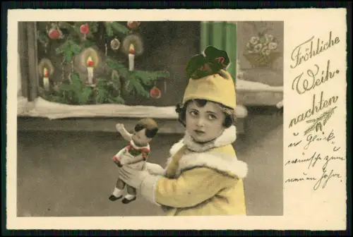 AK  Brest Harsefeld Hamburg Landpoststempel - Mädchen mit Puppe Weihnachten 1938