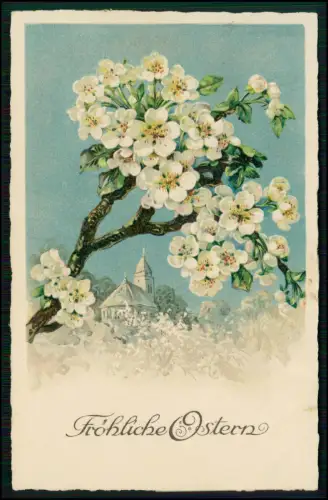 AK - Meezen Hohenwestedt Holstein Landpoststempel - Ostern Blütenzweig 1940 gel.