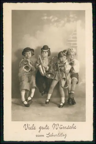 AK - Landpoststempel Sittensen Gr. Ippensen - Kinder Musik Trompete 1934 gel.