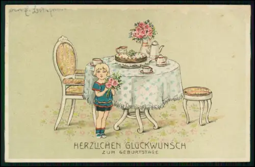 8x AK - Glückwunschkarten 1930er gelaufen - Konvolut Motive Kinder Ostern Glück
