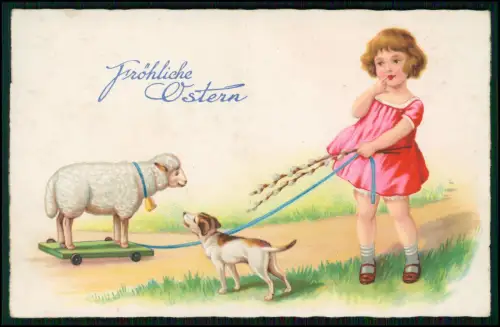 8x AK - Glückwunschkarten 1930er gelaufen - Konvolut Motive Kinder Ostern Glück