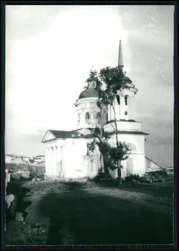 Foto nach 1945 - Oryol ? Russland Kirche - Orel 1942 - deutsche Wehrmacht LKW