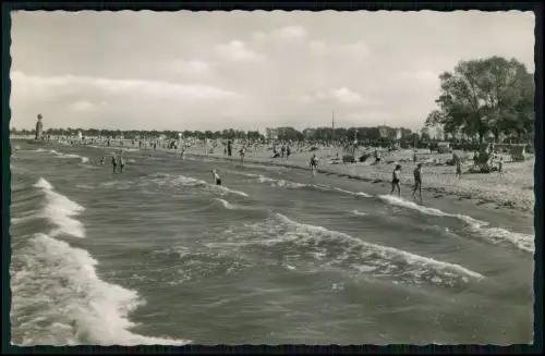 2x Echt Foto AK - Travemünde Strand Ostsee - und Timmendorfer Strand Seebrücke