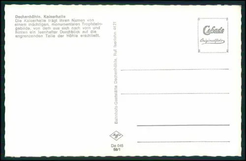 4x Foto AK - Iserlohn Dechenhöhle Kristallgrotte - alle Cekade Cramers Dortmund