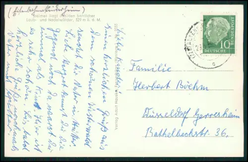 AK - Steimel Westerwald - Dorfstraße Gasthof - Lindenallee Straßencafé - Freibad