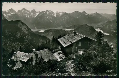 Echt Foto AK  Berghütte Tegelberghaus - Füssen Schwangau im Allgäu Tiroler Alpen