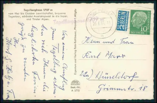 Echt Foto AK  Berghütte Tegelberghaus - Füssen Schwangau im Allgäu Tiroler Alpen