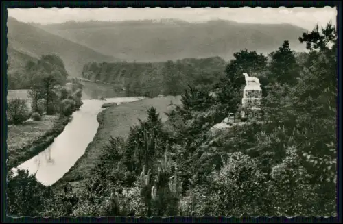 AK Solingen-Rüden Tal der Wupper Blick auf das Rüdenstein-Denkmal u. Baldeneysee