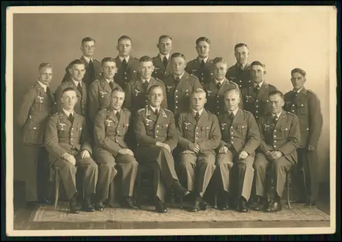 4x Foto Soldaten Luftwaffe Kameraden Gruppe - Fieseler Storch - und andere