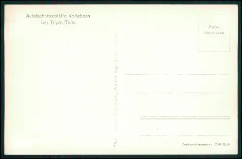 Triptis Thüringen Autobahnraststätte Rodaborn frühe DDR-Zeit original Fotografie