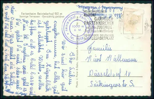 Garmisch-Partenkirchen m. Reintalerhof Alpspitze Blick ins Reintal Partnachklamm