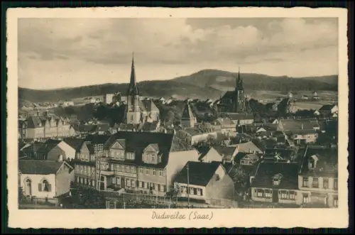 AK - Panorama Dudweiler Saarbrücken Saar -  im Saarland - 1940 Feldpost gelaufen