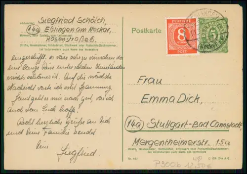 6x Duisburg Ruhrort Esslingen Eschede Lütjenburg 1946 1947 AM Post 2 5 6 8 10 Pf