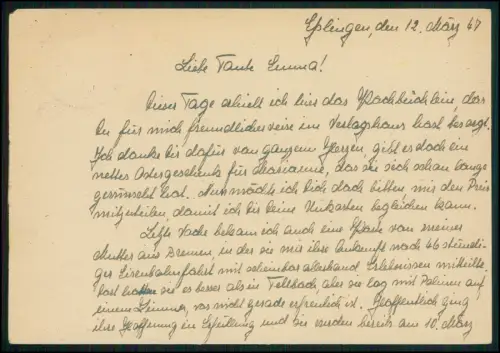 6x Duisburg Ruhrort Esslingen Eschede Lütjenburg 1946 1947 AM Post 2 5 6 8 10 Pf