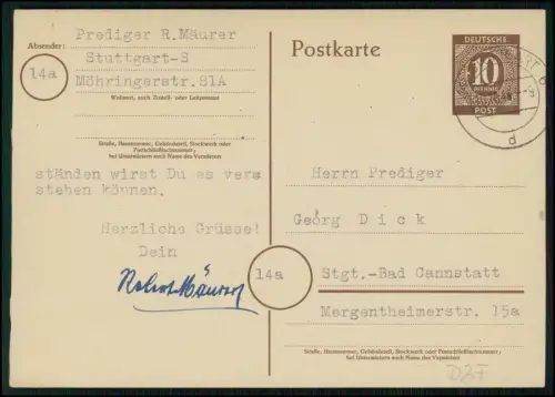 6x Duisburg Ruhrort Esslingen Eschede Lütjenburg 1946 1947 AM Post 2 5 6 8 10 Pf