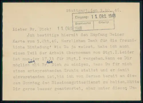 6x Duisburg Ruhrort Esslingen Eschede Lütjenburg 1946 1947 AM Post 2 5 6 8 10 Pf
