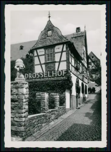 10x Foto Rüdesheim am Rhein Drosselhof Weinwirtschaft uvm. Straßen Rhein Ansicht
