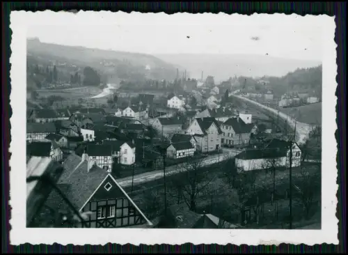 Foto Dorf - Panorama Talblick Fachwerkhäuser - Bahnhof Eisenbahnlinie 1936 - Wo?