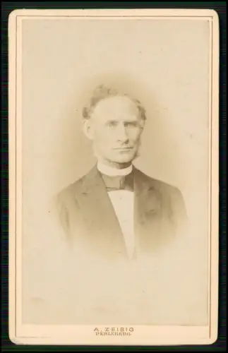 CDV - Porträt Perleberg Prignitz Brandenburg Adolph Zeisig Fotograf Bäckerstraße