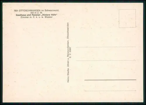 AK Ottoschwanden Freiamt - Gasthaus und Pension Hintere Höfe - Ferienheim Hoheck