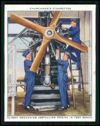 14x Serie Churchman’s Cigarettes The R.A.F. at Work 1939 Royal Air Force England