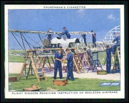 14x Serie Churchman’s Cigarettes The R.A.F. at Work 1939 Royal Air Force England