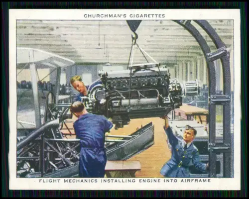14x Serie Churchman’s Cigarettes The R.A.F. at Work 1939 Royal Air Force England