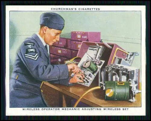 14x Serie Churchman’s Cigarettes The R.A.F. at Work 1939 Royal Air Force England