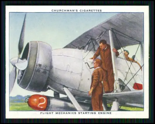 14x Serie Churchman’s Cigarettes The R.A.F. at Work 1939 Royal Air Force England